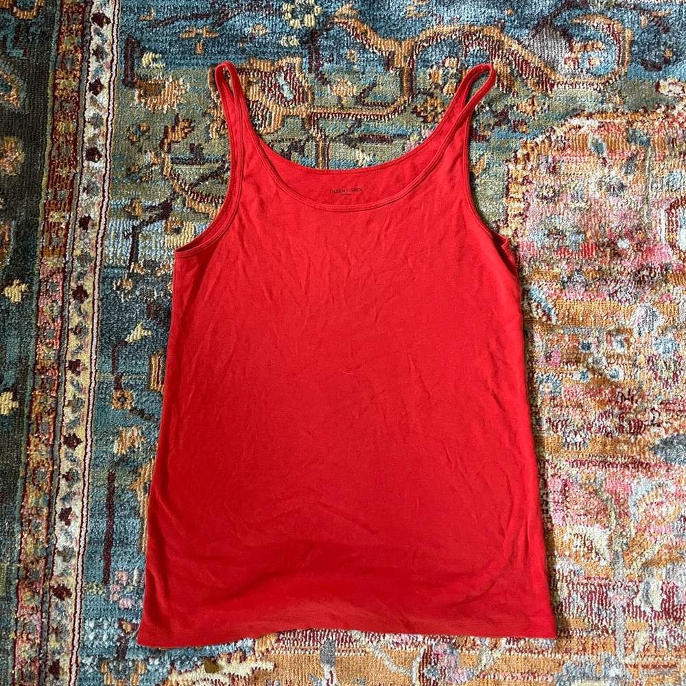 Eileen Fisher | Organic Red Cotton Anything But Basic Tank